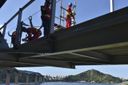 Obras da Ciclovia da Vida, na Terceira Ponte, avançam sobre a Baía de Vitória(Ricardo Medeiros)