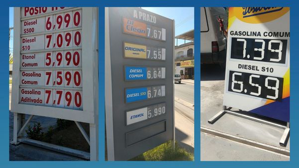 Preço do litro da gasolina passa dos R$ 7 em postos de Cachoeiro