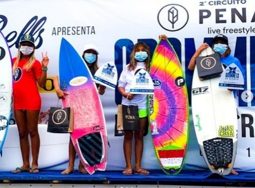 3º lugar na categoria sub 12 feminina da 1ª Etapa do 2º Circuito Pena Grommets do Recreio (RJ) por Redes Sociais