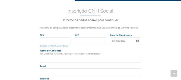 Certifique-se de que você preencherá todos os campos corretamente