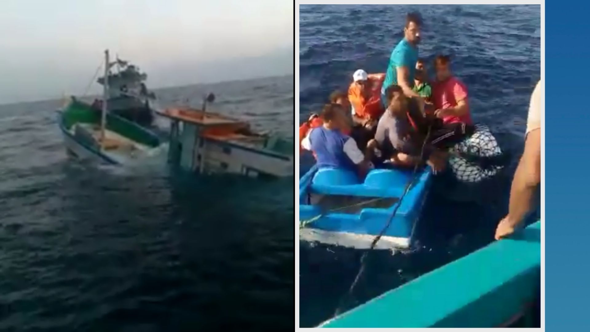 Depois de um acidente que fez o barco naufragar, o grupo de Marataízes permaneceu cerca de oito horas em um bote até ser resgatado