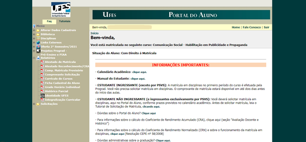 Estudante que não estiver imunizado contra a Covid-19 não terá acesso ao Portal do Aluno