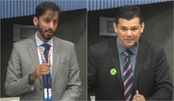 Davi Esmael e Gilvan da Federal durante sessão da Câmara de terça-feira (05)