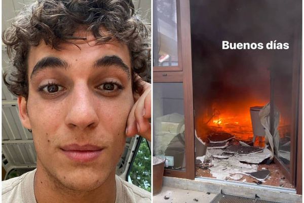 O ator Miguel Herrán mostrou um incêndio em sua casa