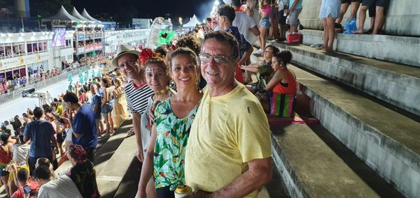 Kedma Pereira e Luiz Maurício: o casal está pela primeira vez no Sambão do Povo, acompanhando o Carnaval de Vitória