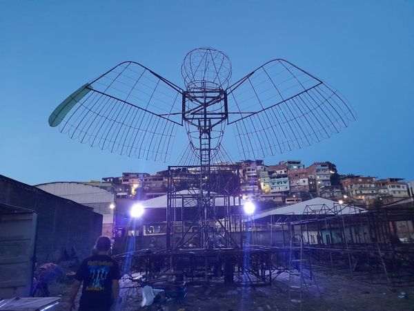Abre-alas da Jucutuquara de 2022 durante teste de movimento