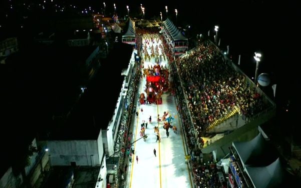 Imagens drone do desfile das escolas de samba