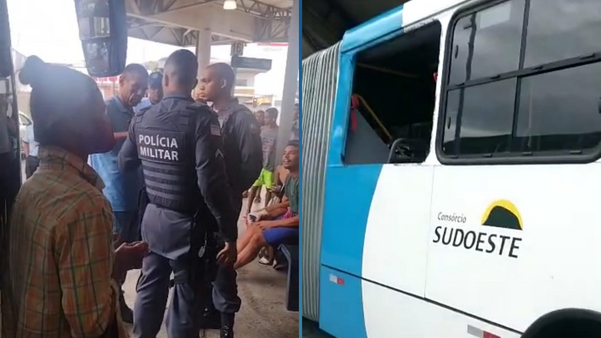 Confusão no Terminal São Torquato na manhã desta Sexta-Feira da Paixão