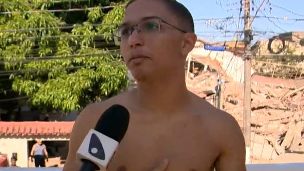 Antony, vizinho do prédio que desabou, diz que ouviu um estrondo antes do imóvel desabar