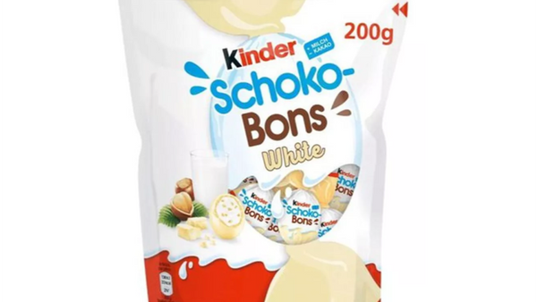 Chocolate Kinder Schoko-Bons Branco pode estar contaminado com bactéria