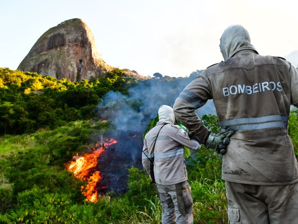 Incêndio atinge área do Parque Pedra dos Dois Olhos, em Vitória por Fernando Madeira