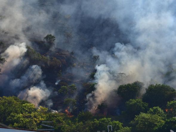 Incêndio é visto na região da Pedra dos Dois Olhos por Fernando Madeira