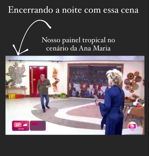 Peças da artista Vivian Chiabay estão expostas no programa de Ana Maria Braga