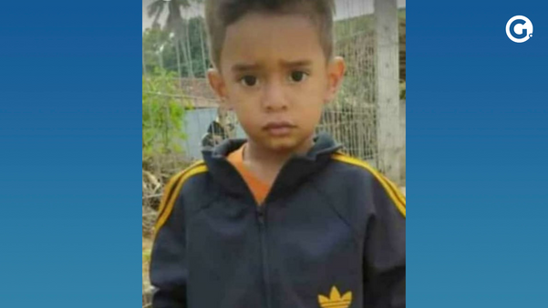 Rodolfo Gabriel Santana de Souza, de 3 anos, morreu afogado ao cair em uma cisterna na zona rural de Governador Lindenberg.
