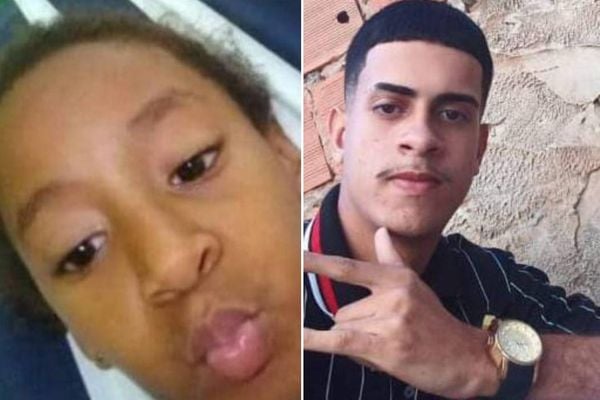 A menina Kemilly Vitória Faria Santos e o adolescente Brenderson dos Reis Silva morreram baleados no bairro Ilha da Conceição