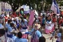 Banda de congo faz apresentação cultural em ato no Dia do Trabalhador  em Vitória(Ricardo Medeiros)