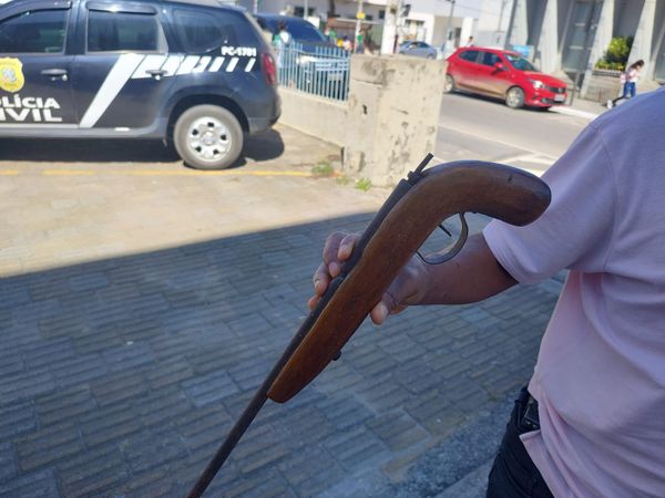 Arma que manotu o menino de 12 anos em Aracruz
