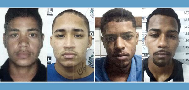 Victor Bertholini Fernandes, Felipe Domingos Lopes, Adriano Emanoel de Oliveira Tavares  e Werick Santana dos Santos da Silva - acusados pelo crime

