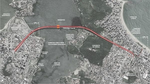 Projeto mostra como vai ficar a Ciclovia da Vida, de Vitória a Vila Velha por Secretaria de Estado de Mobilidade e Infraestrutura (Semobi)