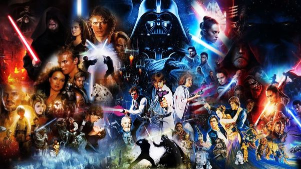 Star Wars: montagem com as capas dos filmes