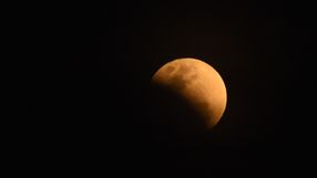 Eclipse Lunar visto da Curva do Saldanha em Vitória no dia 16/07/2019