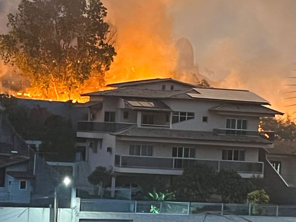Incêndio atinge área de mata no bairro Fradinhos, em Vitória por Leitor A Gazeta