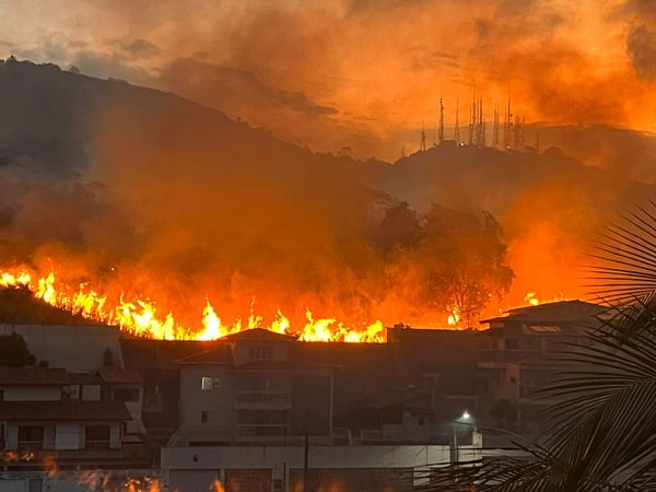 Incêndio atinge área de mata no bairro Fradinhos, em Vitória por Leitor A Gazeta