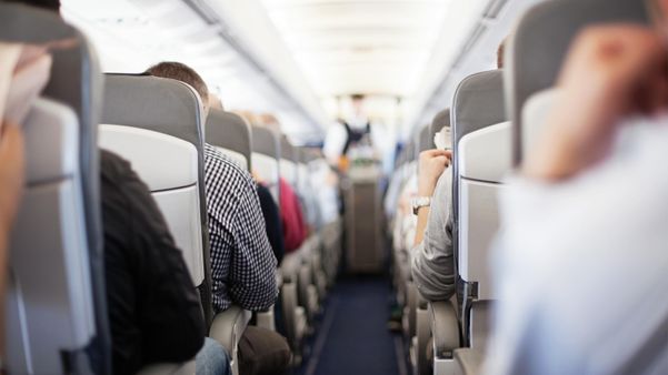 Avião, voo, serviço de bordo