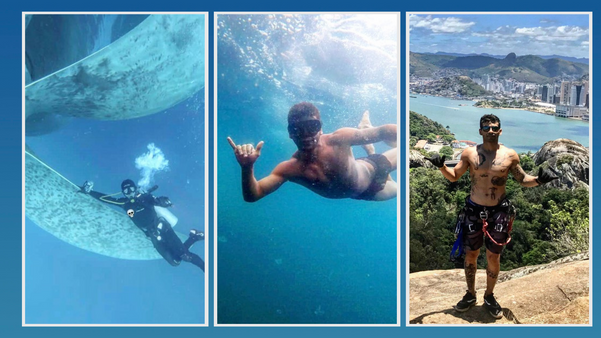 Bruno Borges, de 31 anos, o mergulhador profissional encontrado morto na Austrália