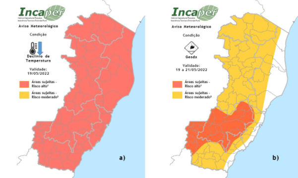 Incaper emite alerta