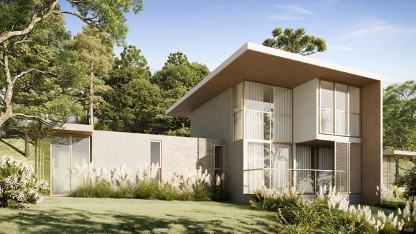 O Mudrah Eco Living terá casas de 80m² e dois dormitórios por LCin Empreedimentos/Divulgação