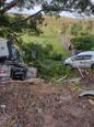 Acidente envolveu uma carreta, um caminhão e um carro em Águia Branca, no Noroeste do Estado(Leitor de A Gazeta)