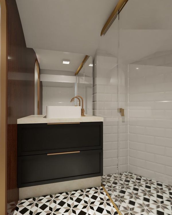 Projeto apresenta o banheiro do avião-suíte por Divulgação | Joarez Sofiste