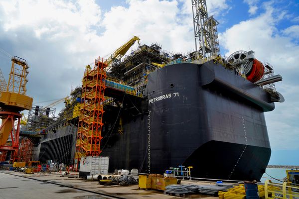 Visita de A Gazeta à P 71, navio plataforma da Petrobrás que está em construção no Estaleiro Jurong, em Aracruz, ES por Fernando Madeira