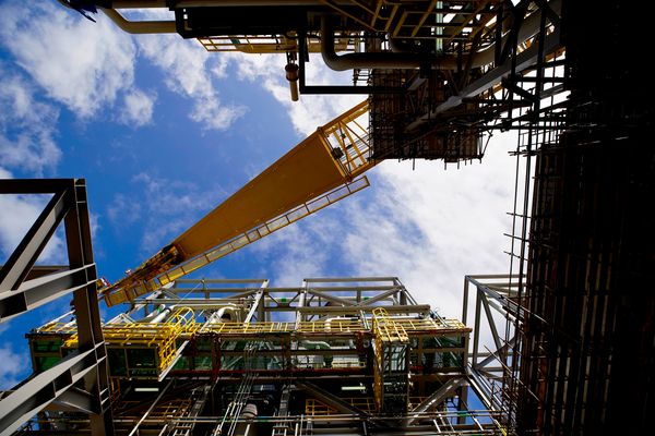 Visita de A Gazeta à P 71, navio plataforma da Petrobrás que está em construção no Estaleiro Jurong, em Aracruz, ES por Fernando Madeira
