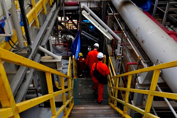 Visita de A Gazeta à P 71, navio plataforma da Petrobrás que está em construção no Estaleiro Jurong, em Aracruz, ES por Fernando Madeira