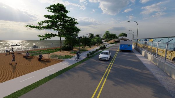 Projeção da orla de Porto de Santana, em Cariacica por Prefeitura de Cariacica
