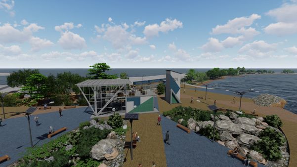 Projeção da orla de Porto de Santana, em Cariacica por Prefeitura de Cariacica