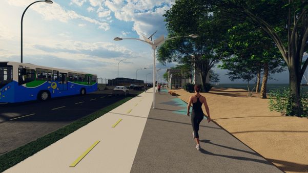 Projeção da orla de Porto de Santana, em Cariacica por Prefeitura de Cariacica