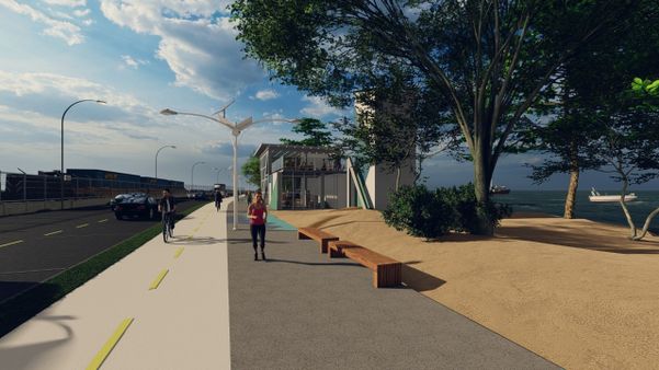 Projeção da orla de Porto de Santana, em Cariacica por Prefeitura de Cariacica