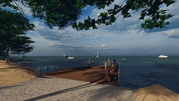 Projeção da orla de Porto de Santana, em Cariacica por Prefeitura de Cariacica