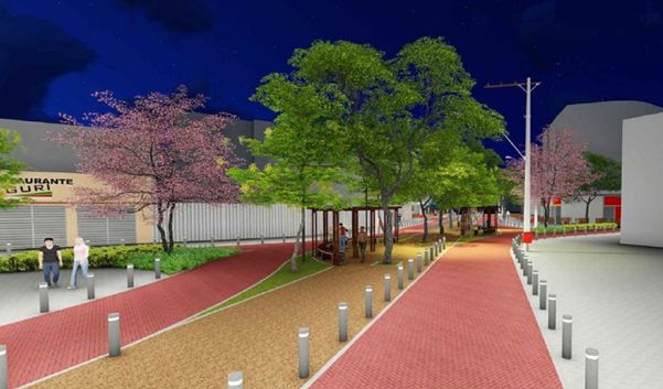 Projeção mostra como ficará a Rua da Lama após a reurbanização