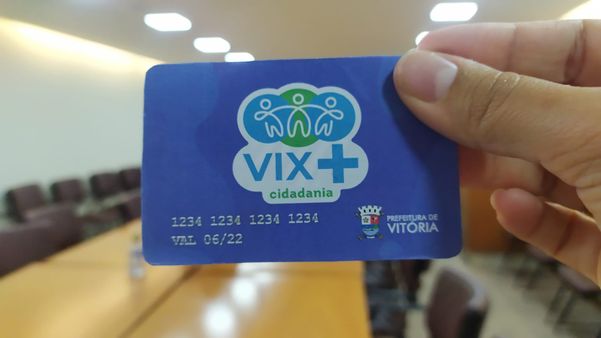 Cartão VIX + Cidadania, que será concedido pela Prefeitura de Vitória