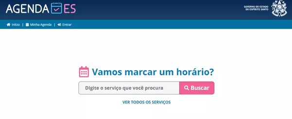 Agenda ES, novo site de agendamento do governo do ES, começou a funcionar em 1º de junho .
