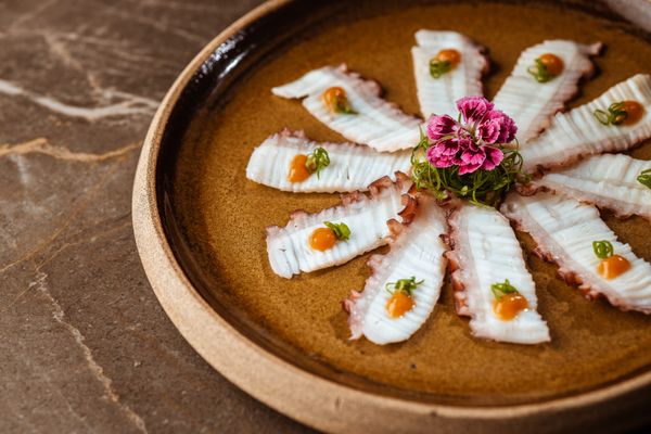 Carpaccio de polvo do restaurante Unagi Sushi para o Dia dos Namorados