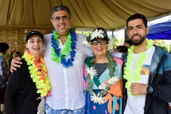 Simone Rizk e os filhos Stephanie, José Carlos e Felipe