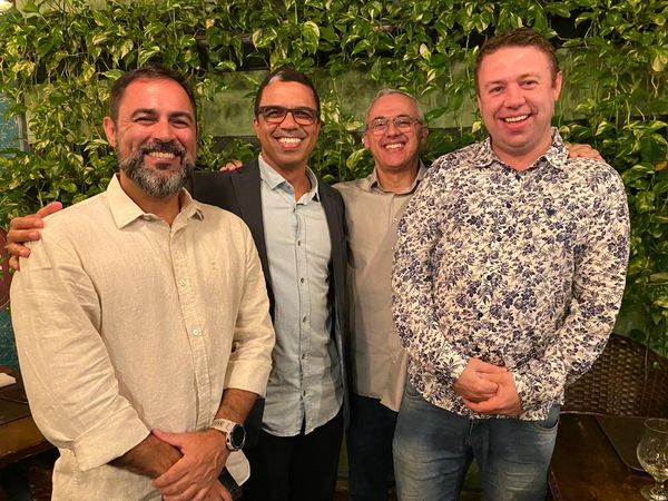 Fabiano Có, gerente de suprimentos da Tevisa, Sérvulo Clermont, Ulisses Lascala e Diego Pizolotto