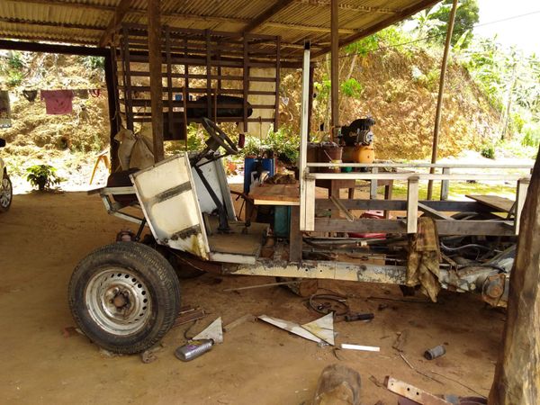 "Minicaminhão" foi montado em substituição à "tobata" que o agricultor Cézar Kuster não tinha dinheiro para comprar por Acervo pessoal