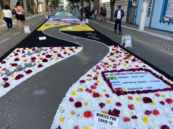 Tapetes de Corpus Christi enfeitam as ruas de Castelo, no Sul do ES por Beatriz Caliman