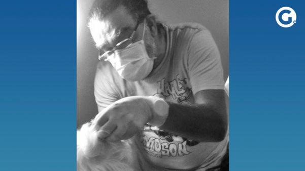 O veterinário Antônio Carlos Cruz Franco